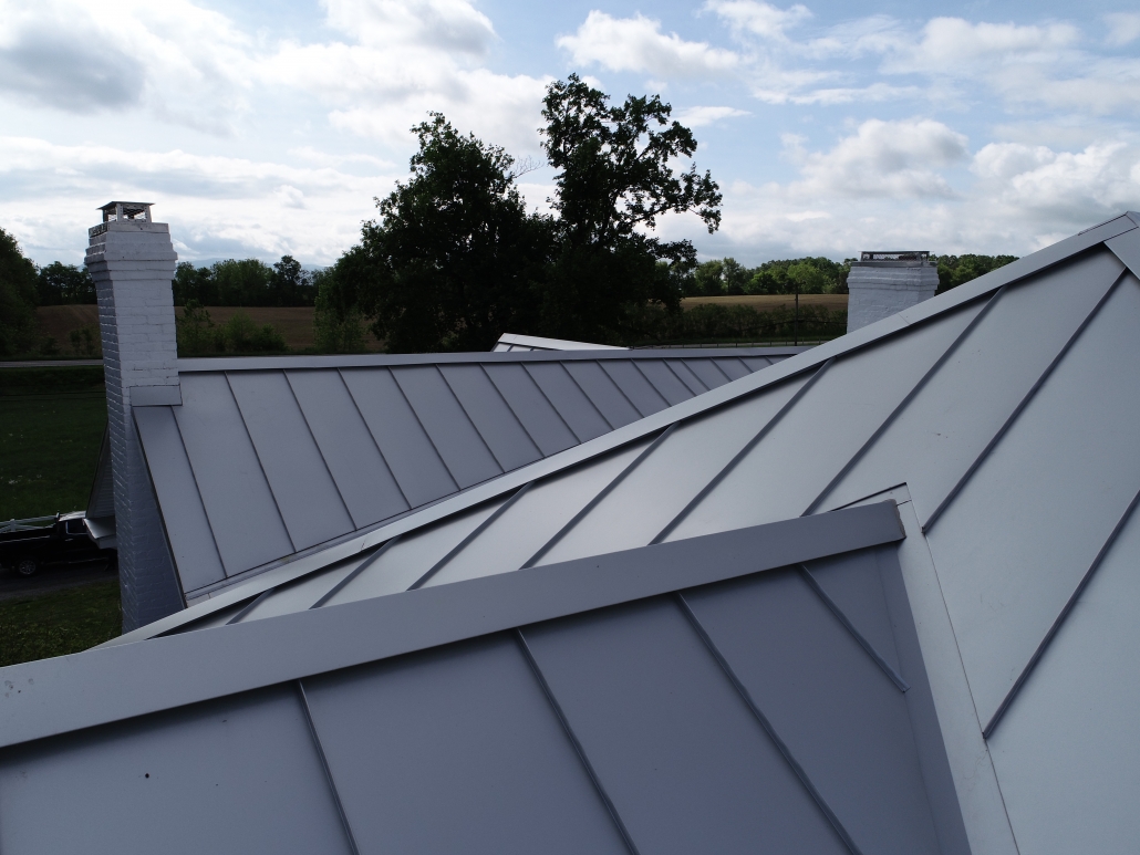 metal roofing on old farmhouse