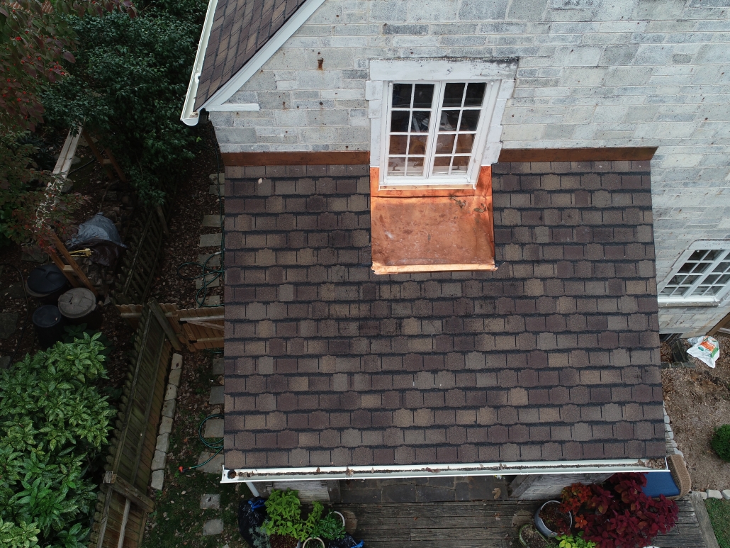 Copper Accents On Shingle Roof