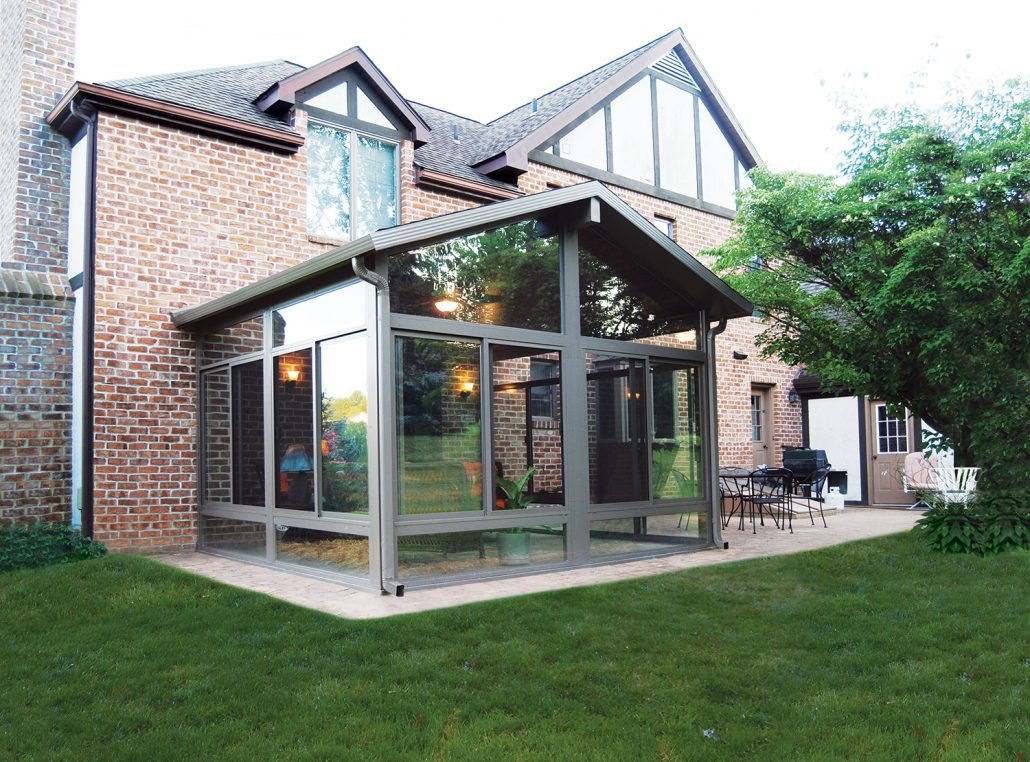 Sunroom on a house in Waynesboro, Virginia.