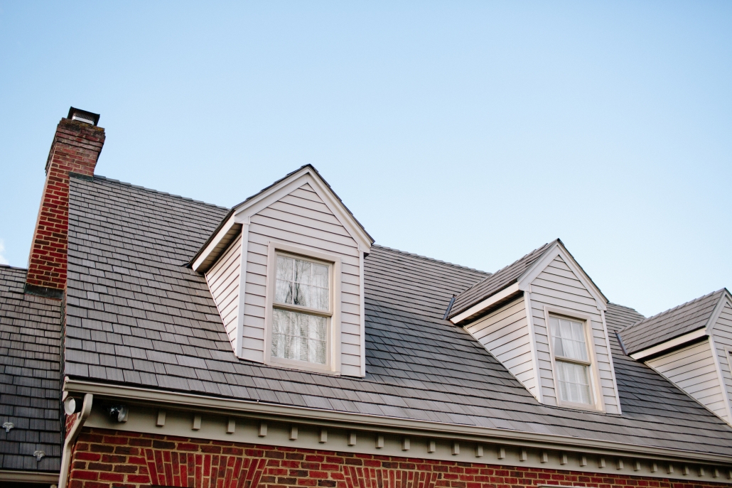 Windows on a house in Waynesboro, Virginia.