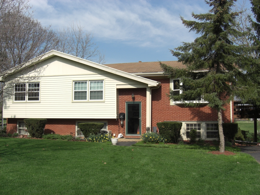 Front-door view of a Harrisonburg, Virginia house.