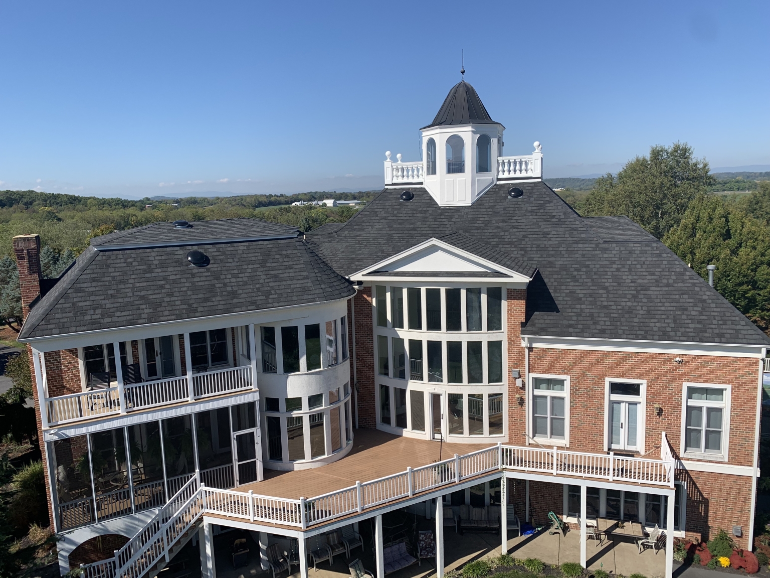 back deck of harrisonburg roofing project